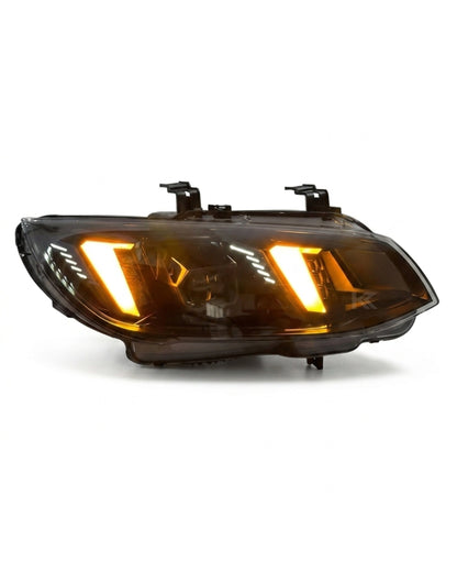 BMW 3 Series M3 E92/E93 LED headlight assembly with dual-color daytime running lights, designed for 2010-2013 models.