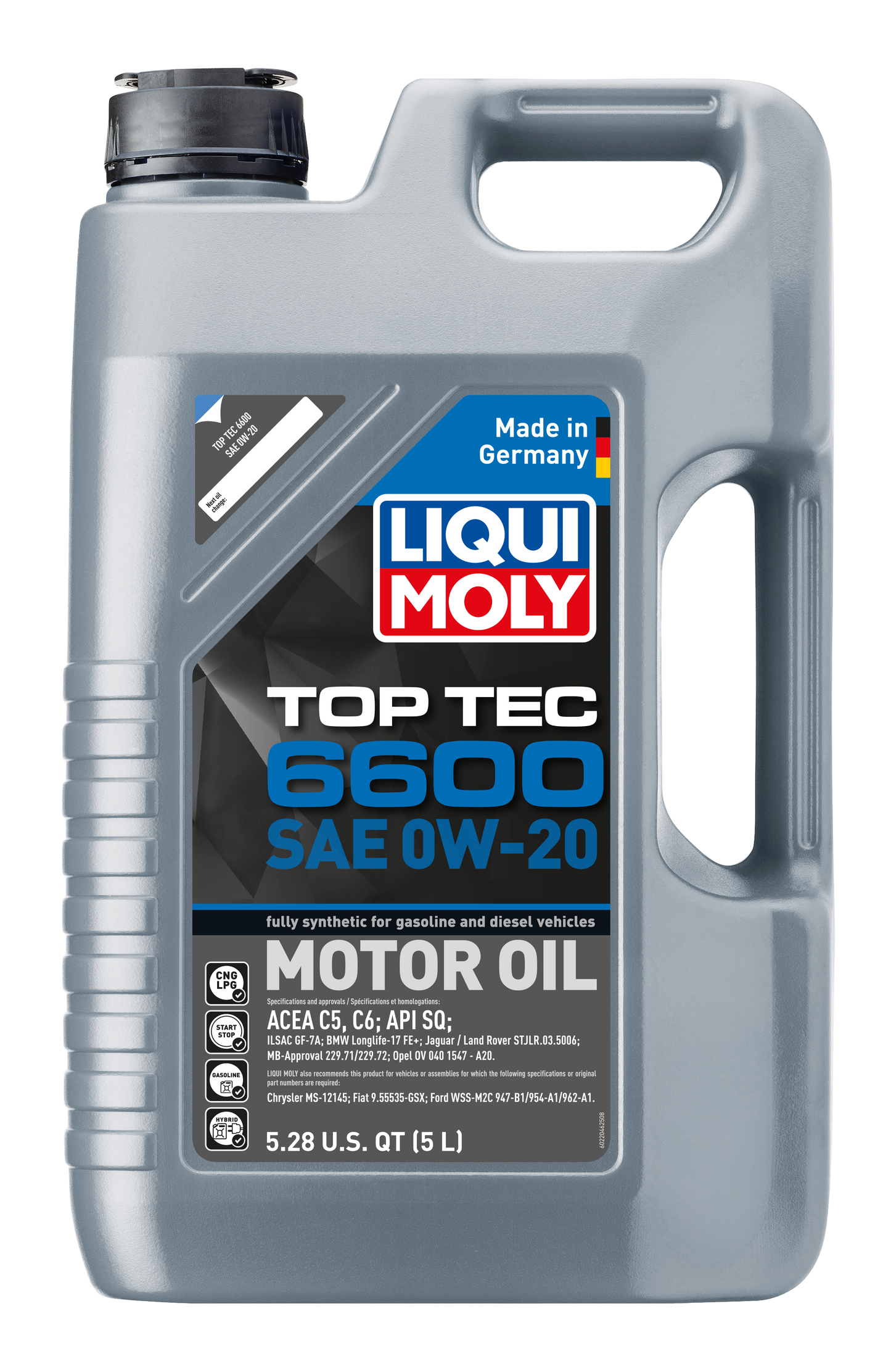 LIQUI MOLY 0W-20 5L 22046 TOP TEC 6600