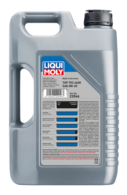 LIQUI MOLY 0W-20 5L 22046 TOP TEC 6600