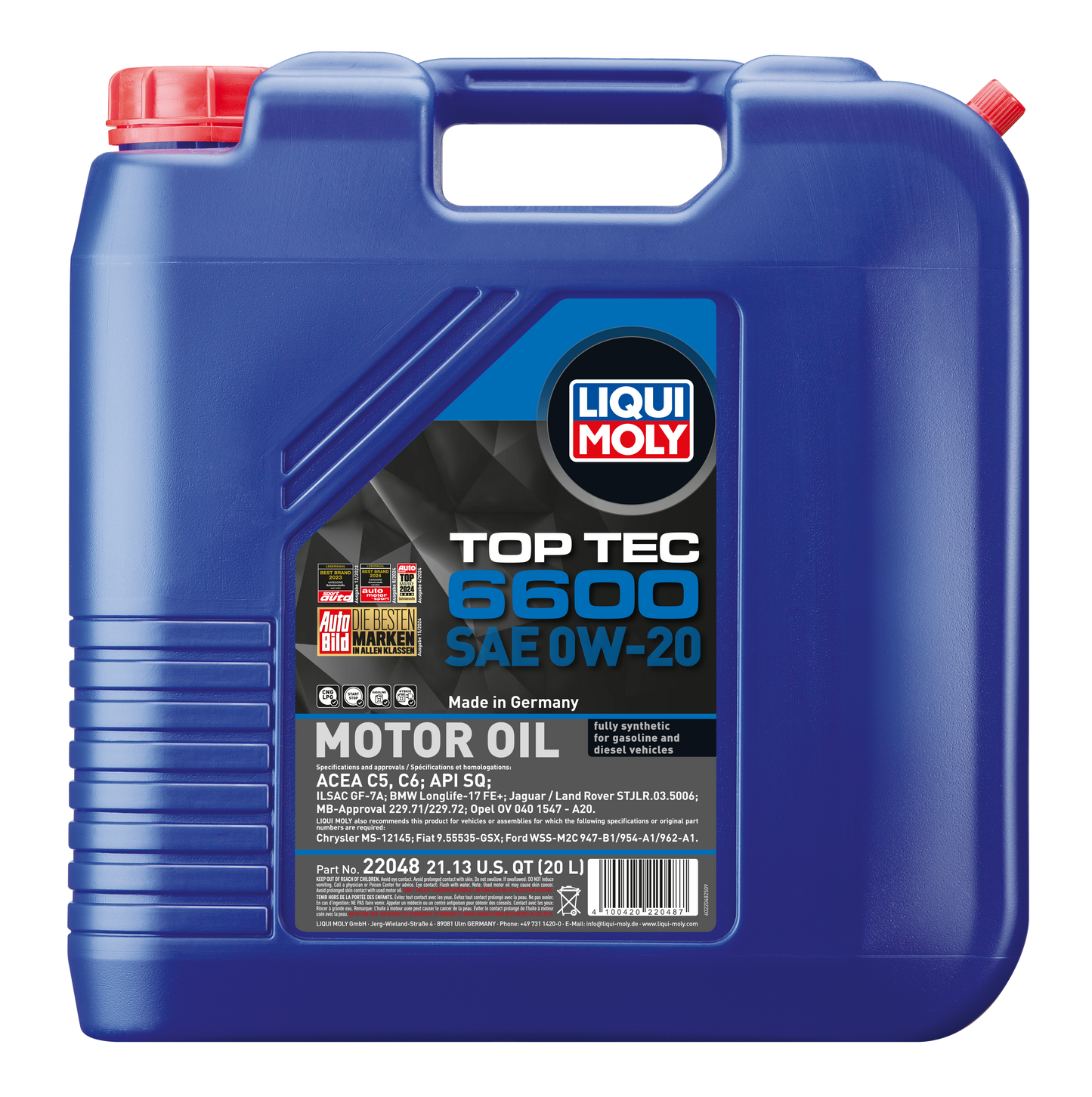 LIQUI MOLY 0W-20 20L 22048 TOP TEC 6600