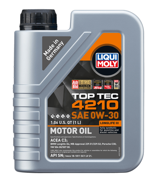 LIQUI MOLY 0W-30 1L 22156 TOP TEC 4210 VW504/507 - AudiGear.com - Lubricants