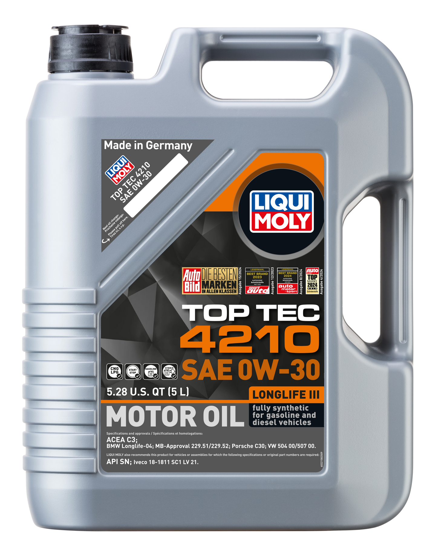 LIQUI MOLY 0W-30 5L 22158 TOP TEC 4210 VW504/507