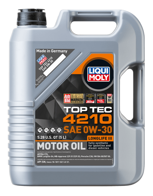 LIQUI MOLY 0W-30 5L 22158 TOP TEC 4210 VW504/507 - AudiGear.com - Lubricants