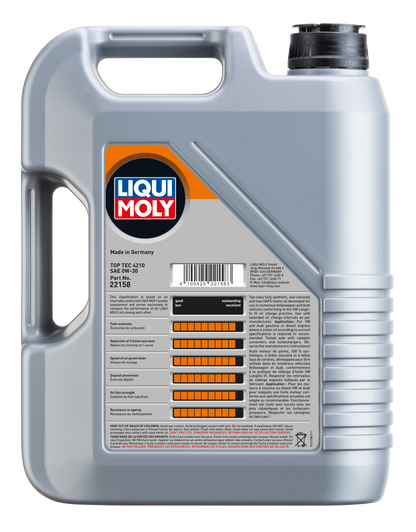 LIQUI MOLY 0W-30 5L 22158 TOP TEC 4210 VW504/507