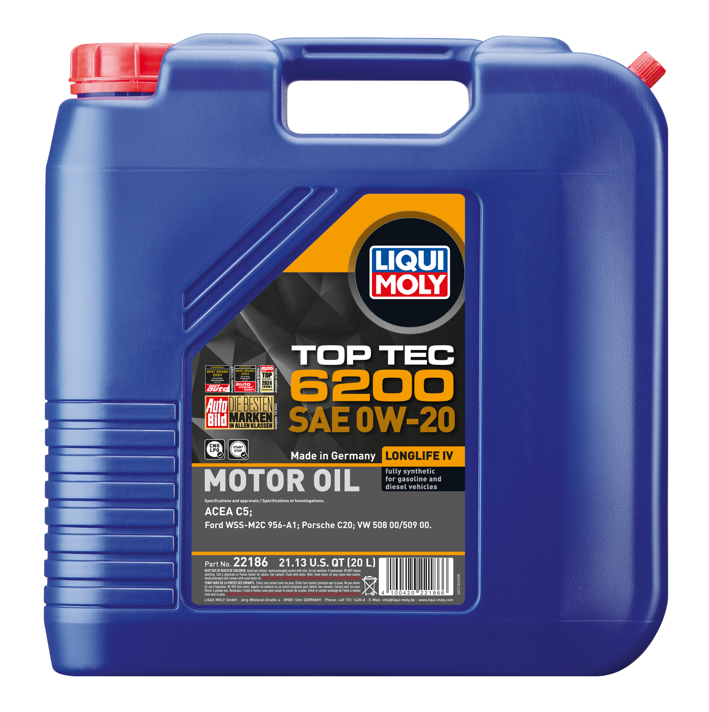LIQUI MOLY 0W-20 20L 22186 TOP TEC 6200