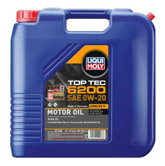 LIQUI MOLY 0W-20 20L 22186 TOP TEC 6200 - AudiGear.com - Lubricants