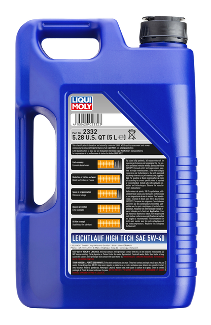 LIQUI MOLY 5W-40 5L 2332 Leicht­lauf High Tech VW 502 00/505 00