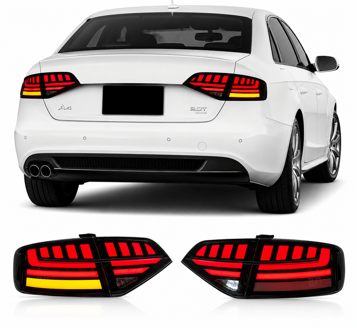 Audi A4 LED Laser Style Tail Lights Rear Lamp Assembly 2009-2012 - AudiGear.com - Taillights