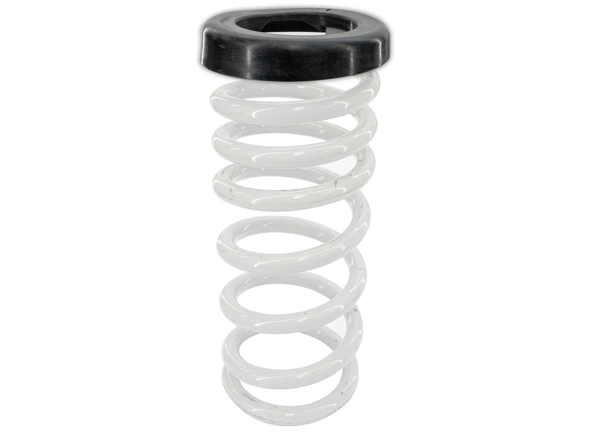 GoWesty Spring Pad (Front Upper) for Vanagon, shock mount and camber plate component, shown installed on vehicle suspension.