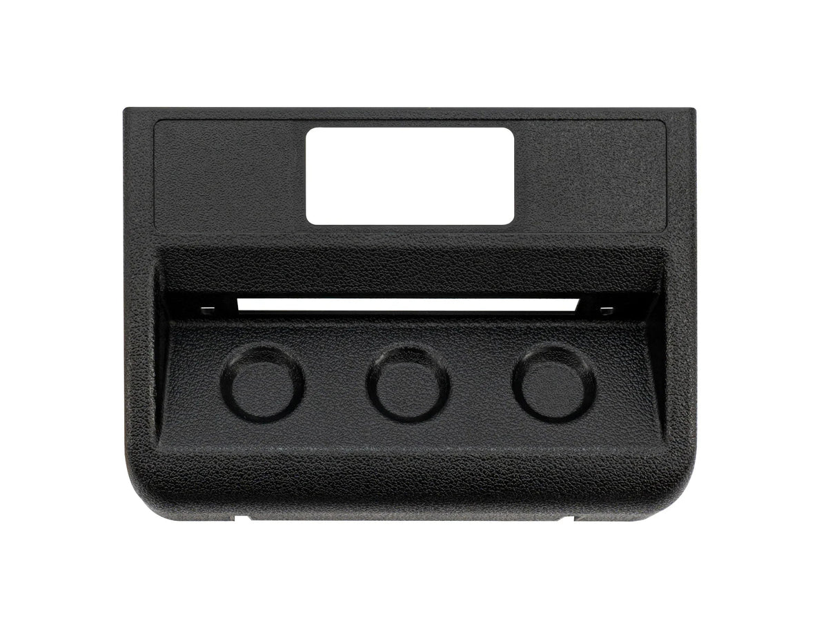 GoWesty Locker & Decoupler Switch Panel for Syncro vehicles, black electrical accessory with multiple switch slots.