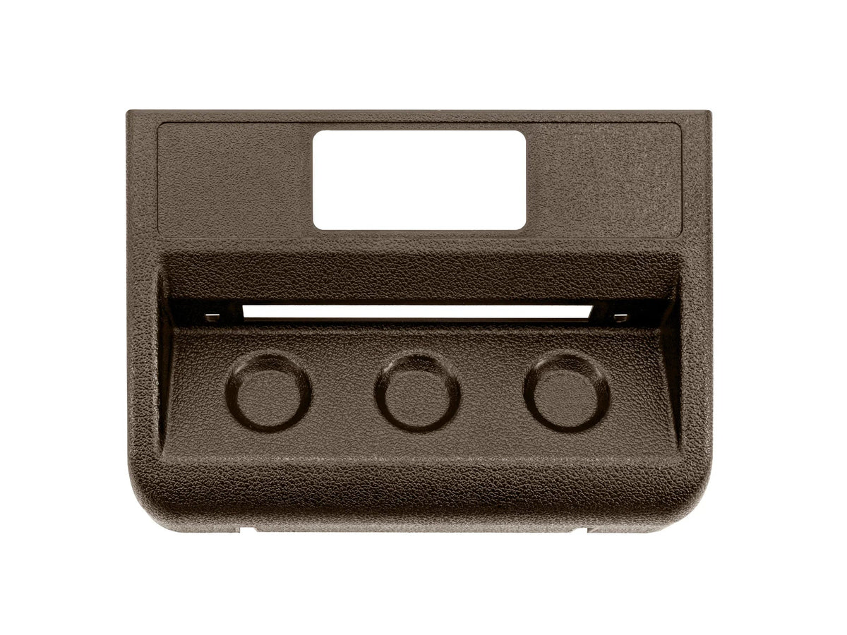 GoWesty Locker & Decoupler Switch Panel for Syncro vehicles, electrical accessory with brown finish and multiple switch controls.