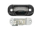 GoWesty Vanagon license plate light bulb holder and lens, showcasing the lighting component with clear lens and metal holder.