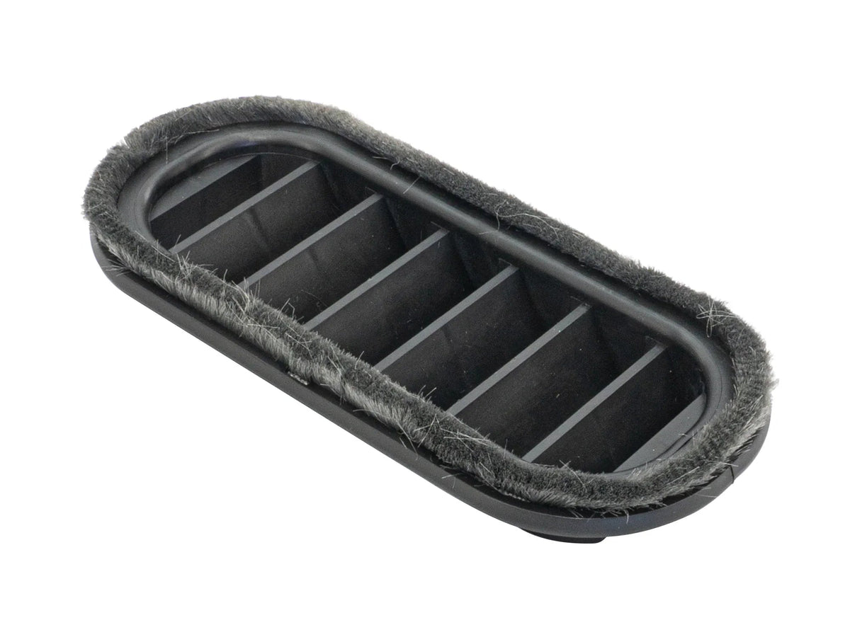 GoWesty Vanagon air duct cover for front cab door, replacement vent panel with textured finish and mounting details.