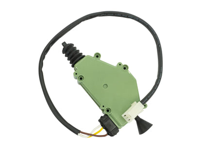 GoWesty Power Lock Actuator for Vanagon, close-up view of the vehicle locking mechanism component.
