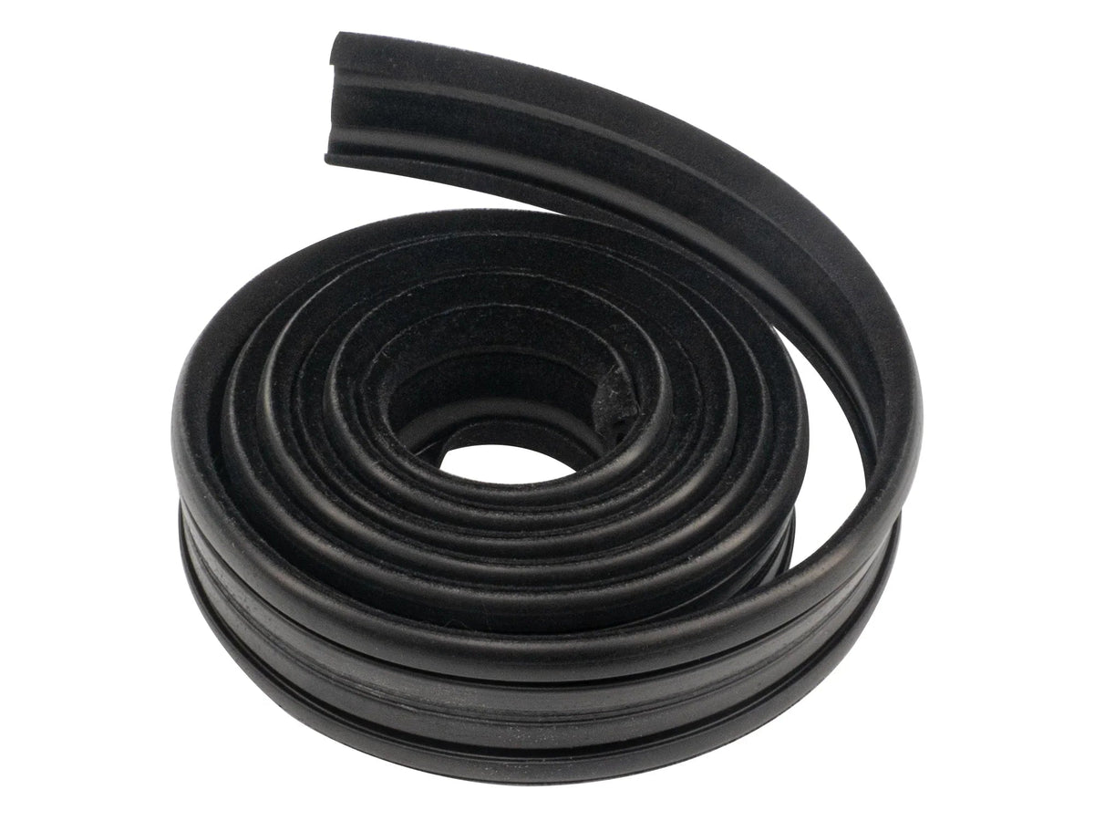 GoWesty sliding window felt channel shown in the image, designed to fit vehicle windows for smooth operation and protection.