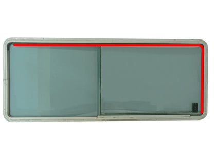 GoWesty sliding window felt channel installed in vehicle window track, providing a smooth glide and noise reduction.