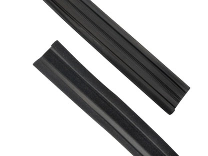 GoWesty sliding window felt channel showing textured black felt lining for a secure and smooth window slide.