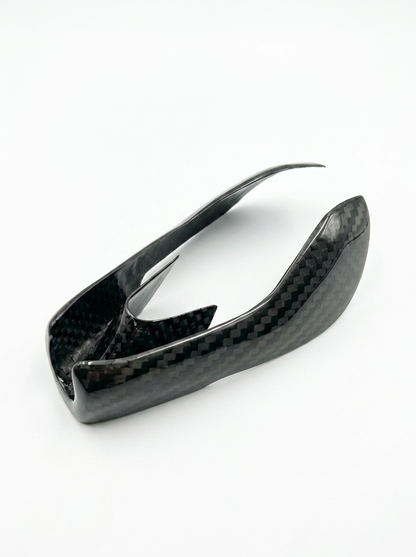 BMW 3/4 Series G80/G81/G82/G83/G87 carbon fiber gear shifter knob by K2 Industries, featuring a sleek black carbon fiber finish.