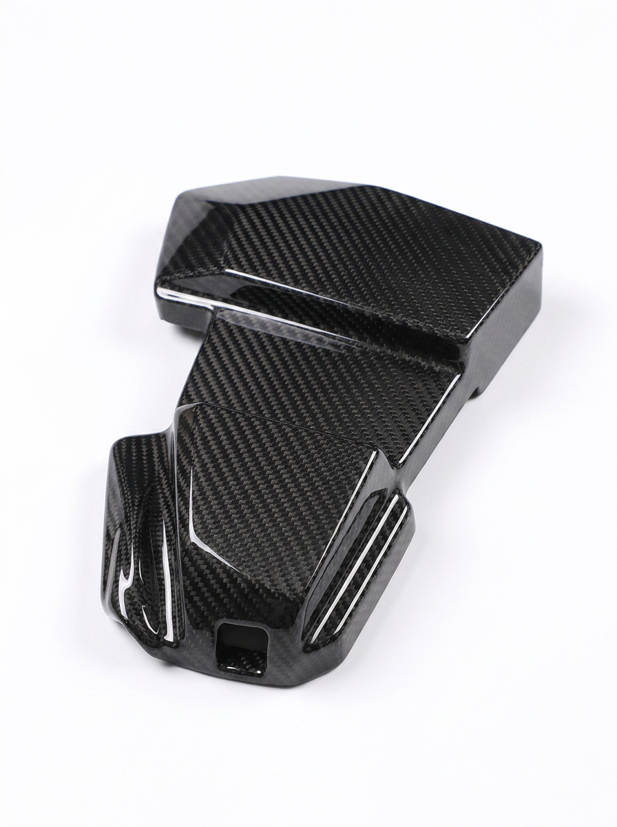 BMW 3/4 Series G80/G81/G82/G83/G87 carbon fiber ECU cover by K2 Industries, showcasing sleek textured finish.