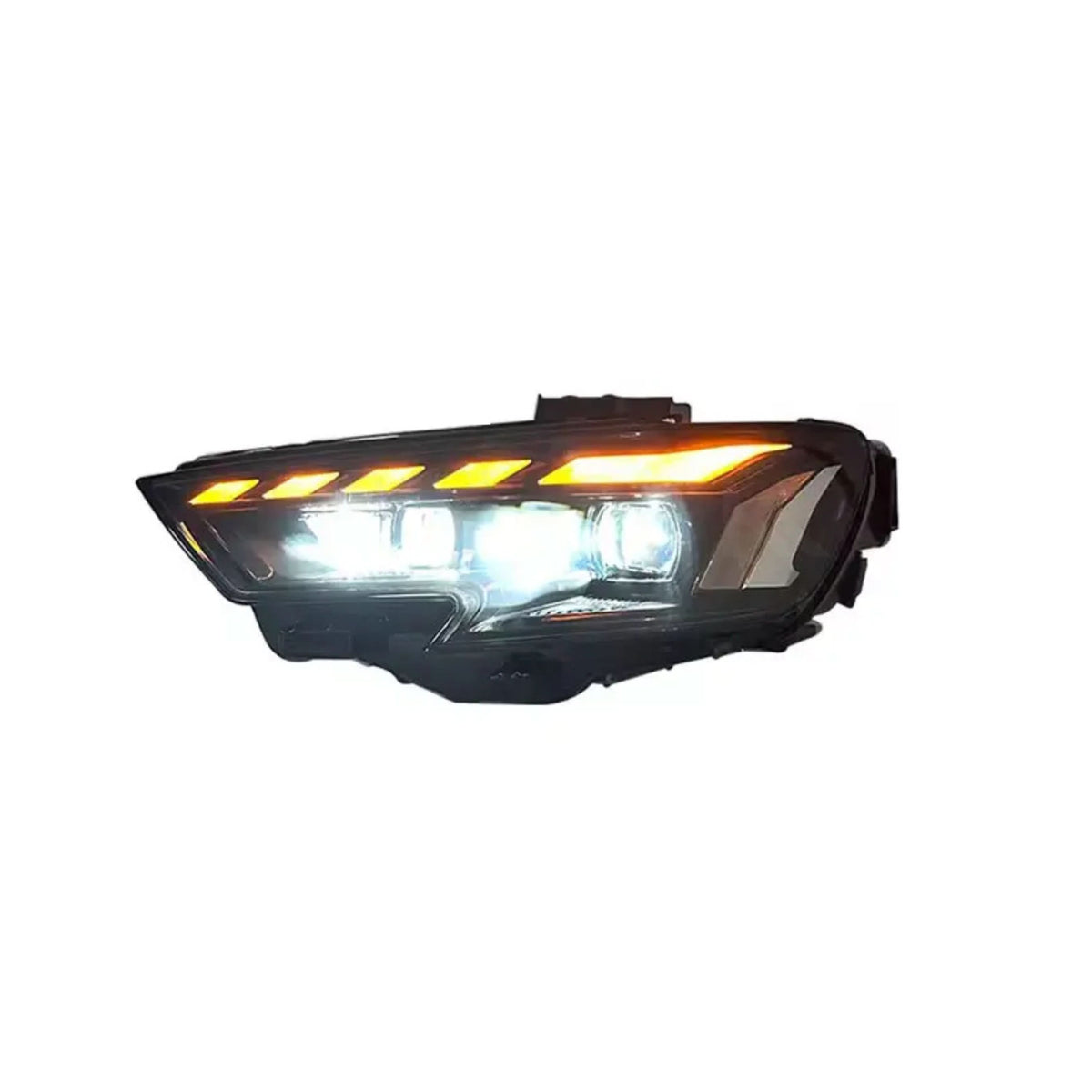 Modern LED headlights for Audi A3 (2017-2019) by K2 Industries, featuring sleek design and bright illumination.