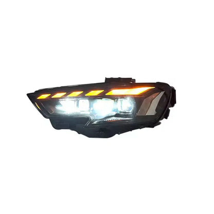 Modern LED headlights for Audi A3 (2017-2019) by K2 Industries, featuring sleek design and bright illumination.