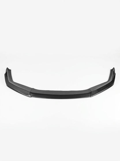BMW 5 Series F90 M5 LCI CS Style carbon fiber front lip by K2 Industries, showcasing sleek, aerodynamic design on the vehicle's front bumper.