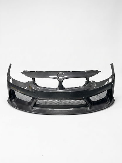 BMW 3 Series F80 F82 F83 carbon fiber front bumper by K2 Industries, showcasing the sleek, aerodynamic design for 2011-2019 models.