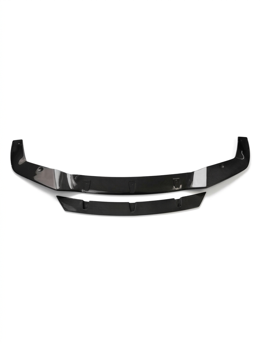 BMW 2 Series F87 M2 carbon fiber front lip by K2 Industries, showcasing sleek, aerodynamic design for 2016-2019 models.