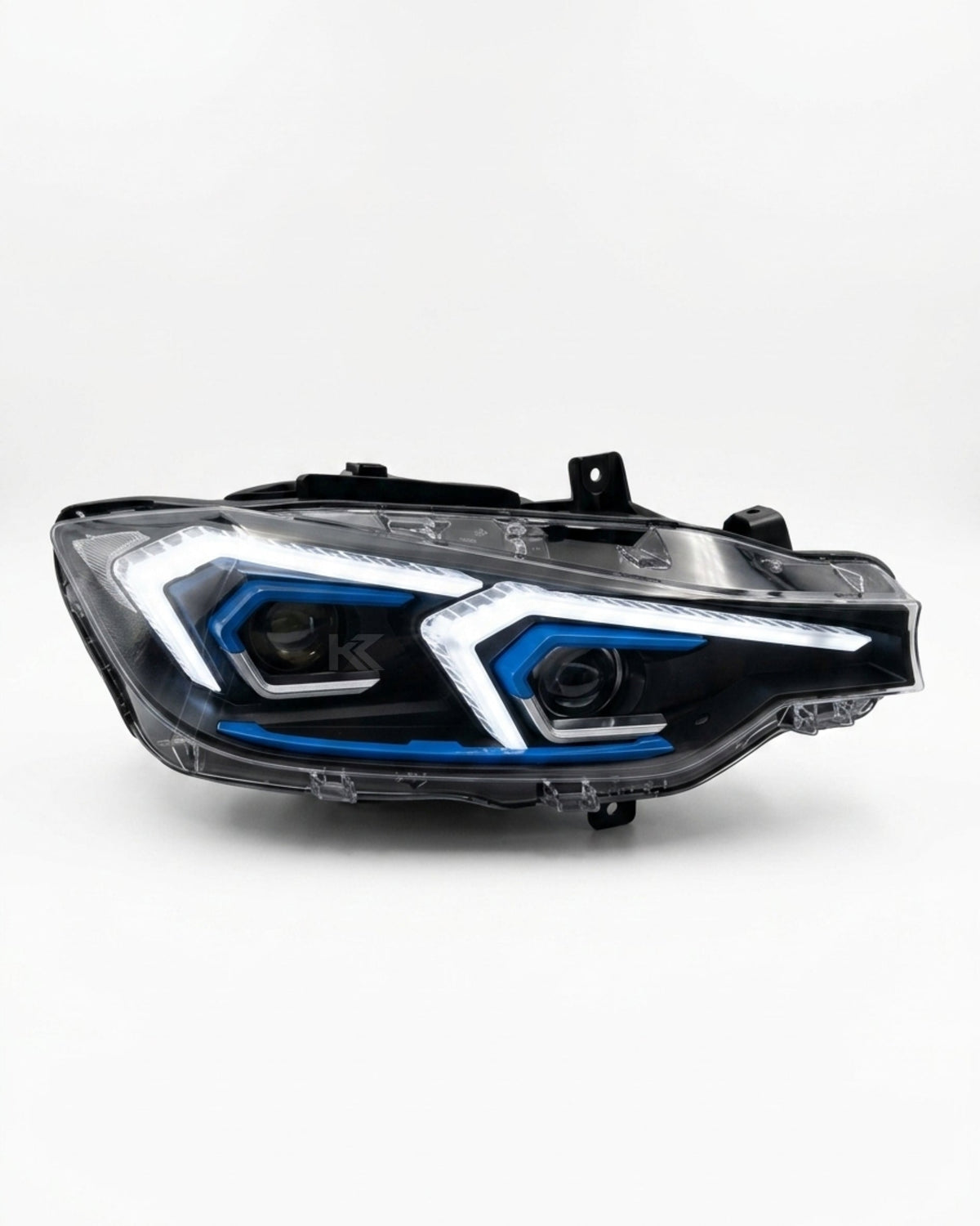 BMW 3-Series F30 F35 LAZER V2 LED headlights by K2 Industries, featuring sleek design and advanced lighting technology.