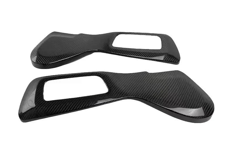 BMW 3 Series G80 M3 G82 M4 carbon fiber interior side seat trim frame cover bezel by K2 Industries, sleek and lightweight design