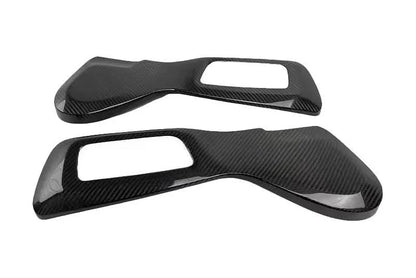 BMW 3 Series G80 M3 G82 M4 carbon fiber interior side seat trim frame cover bezel by K2 Industries, sleek and lightweight design