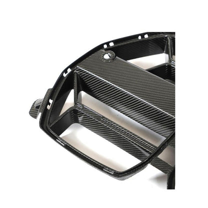 Carbon fiber kidney grille for BMW G80 M3 and G82/G83 M4, designed by Palenon Performance with a sleek, lightweight finish.