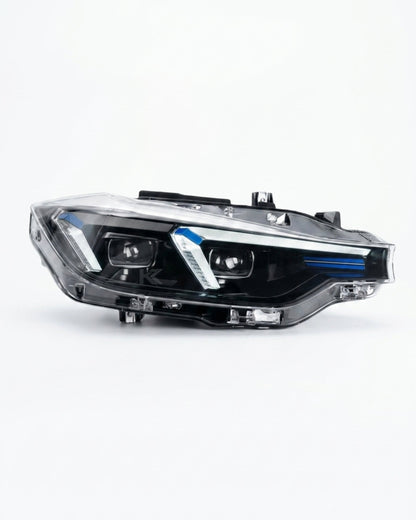 BMW 3 Series F30 F35 F80 LED headlights upgrade by K2 Industries, featuring sleek design and advanced illumination.
