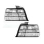 BMW 3 Series E36 tail lights by K2 Industries with clear frosted lens, showing the assembled red and white lens sections.