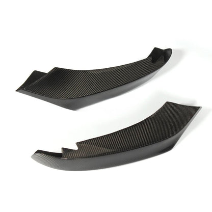 Gloss carbon fiber front bumper splitter for BMW 4 Series F32 F33 F36 M Sport, made by K2 Industries, designed for sporty styling.