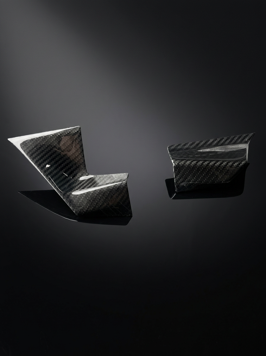 BMW 3/4 Series G80/G81/G82/G83/G87 carbon fiber dashboard trim by K2 Industries, showing sleek, textured interior accent.