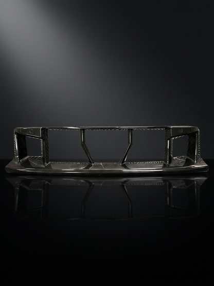 BMW 2 Series G87 M2 carbon fiber front grille center lower bumper kit by K2 Industries, featuring sleek, high-quality carbon fiber design.