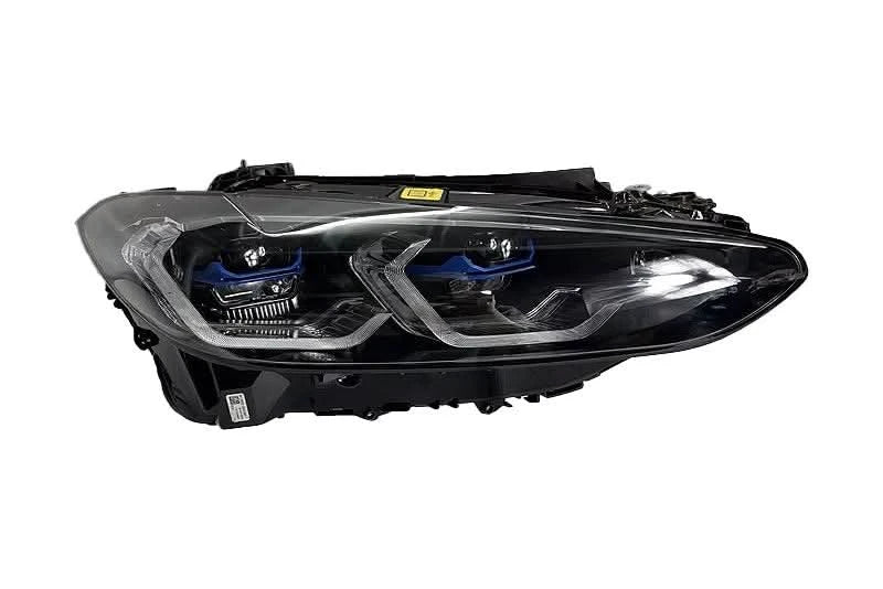 BMW 3/4 Series G80 M3 G82 M4 modern LED headlights by K2 Industries, showing sleek daytime running lights and detailed lens design.