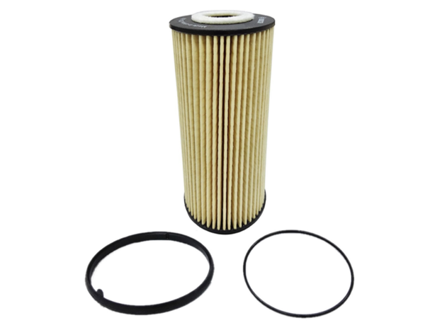 WorldPac Bosch 06E115562C engine oil filter for Audi, VW, and Porsche vehicles, shown in the image.