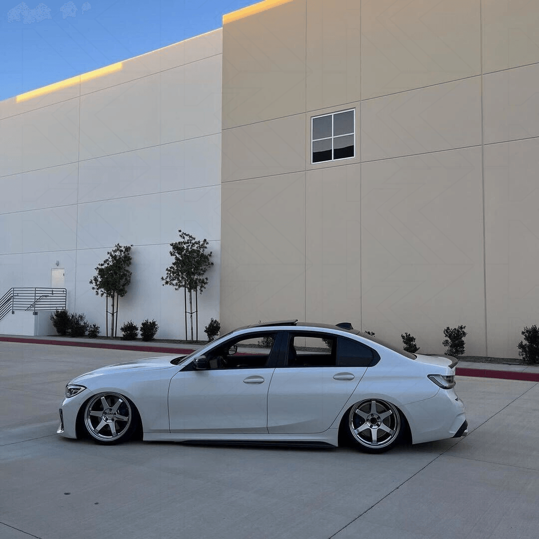 BMW 3 Series G20 G28 G80 M3 OEM style clear LED tail lights by K2 Industries installed on a vehicle.
