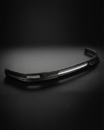 Volkswagen Golf GTI MK5 front bumper splitter in carbon fiber with A style design, made by K2 Industries.