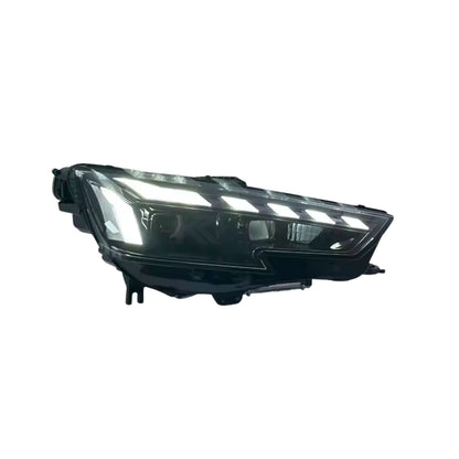 K2 Industries Audi A4 RS4 style LED headlights for 2013-2021, showcasing sleek design and bright LED light elements.