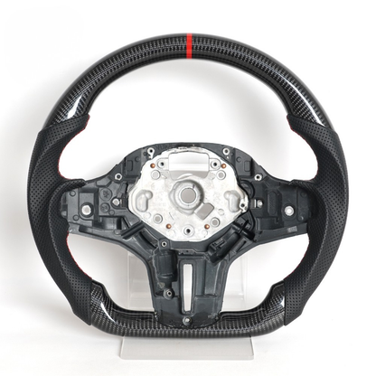 Vekto real carbon fiber M Sport steering wheel for BMW G30 G32 G38 G11 G12 G14 G15 G05 G07, non-heated, with sporty design