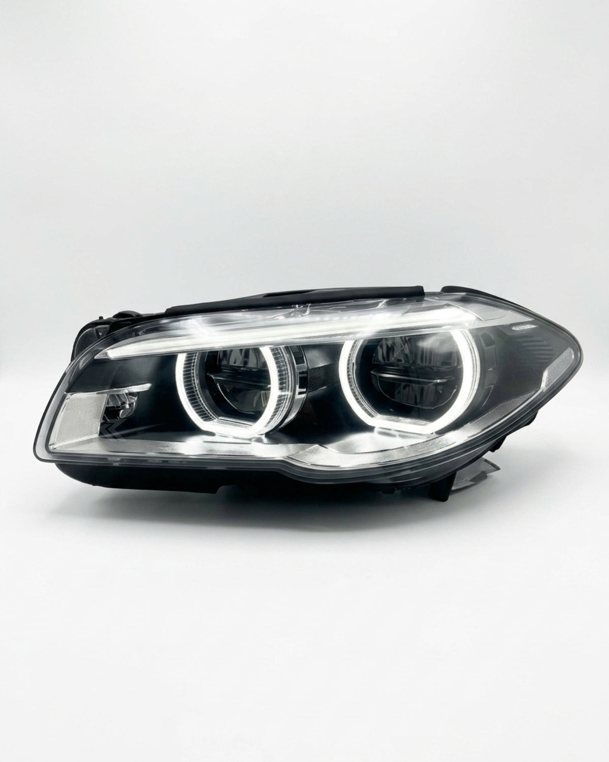 BMW 5 Series F10/F11/F18 factory style LED headlights by K2 Industries, showcasing sleek, high-performance upgrade headlights.