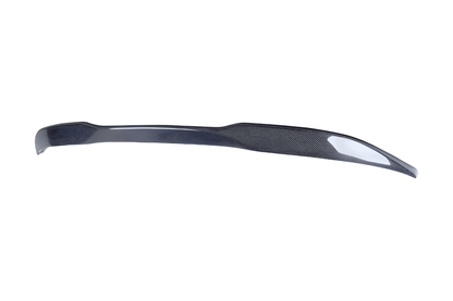 BMW 3 Series G20 G28 G80 M3 carbon fiber trunk spoiler by K2 Industries, showcasing sleek, aerodynamic design on a sedan.