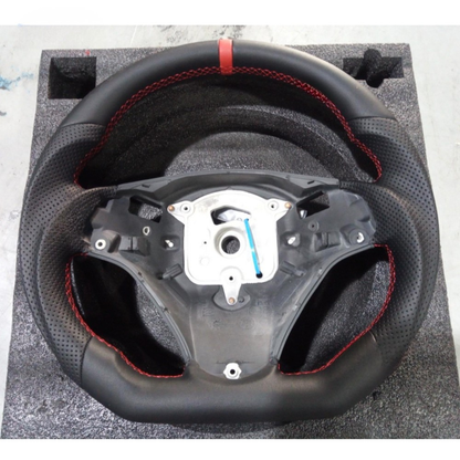 Vekto full leather steering wheel for BMW E90 E92 E93 M3 328i 335i with detailed leather grip and sporty design