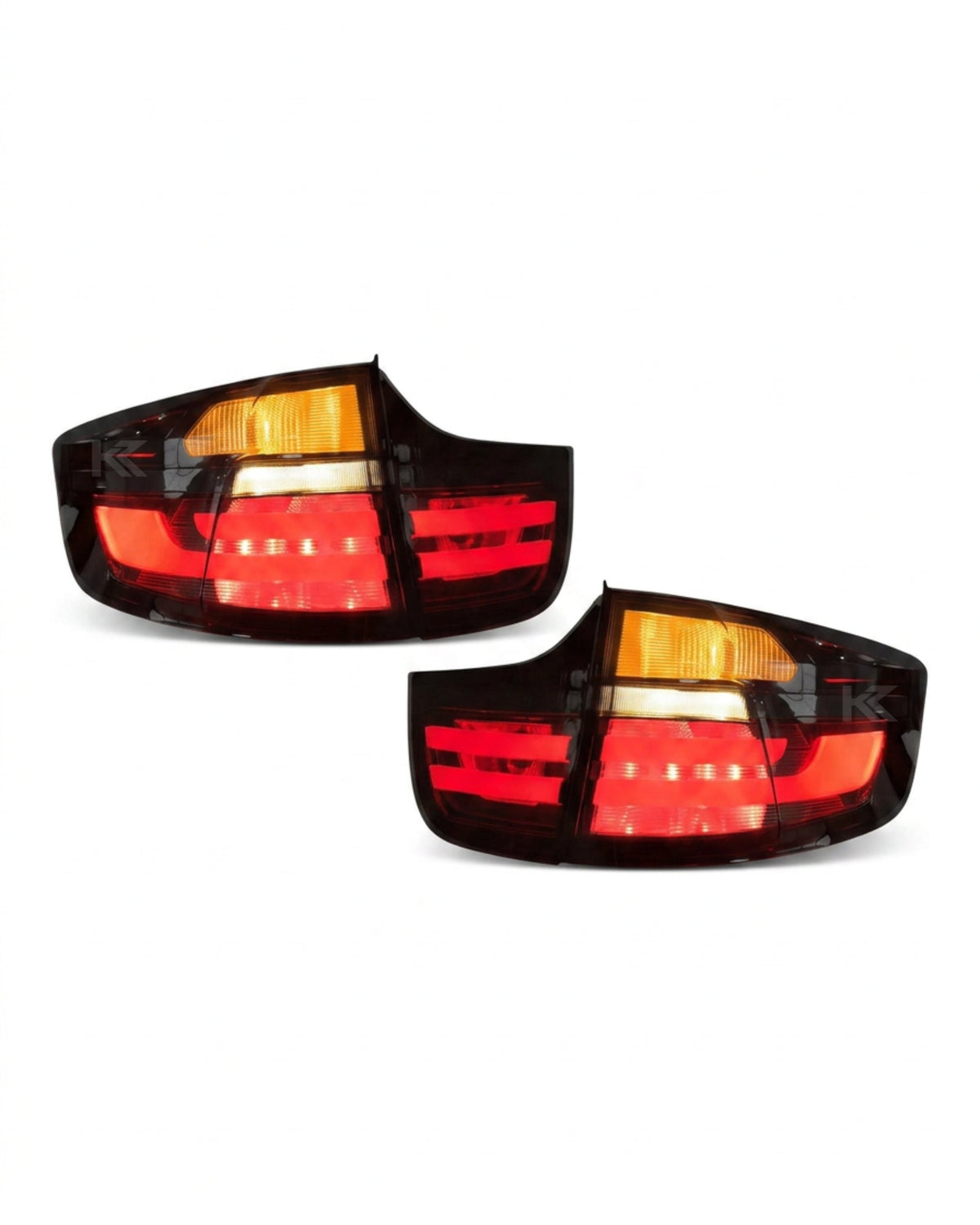 BMW X6 E71 tail lights by K2 Industries, red and smoked LED upgrade for models 2007-2014, showing the tail light assembly.