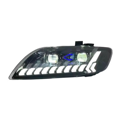 Audi Q7 full LED projector headlights by K2 Industries, showing sleek headlight assembly with bright LED lens and housing.