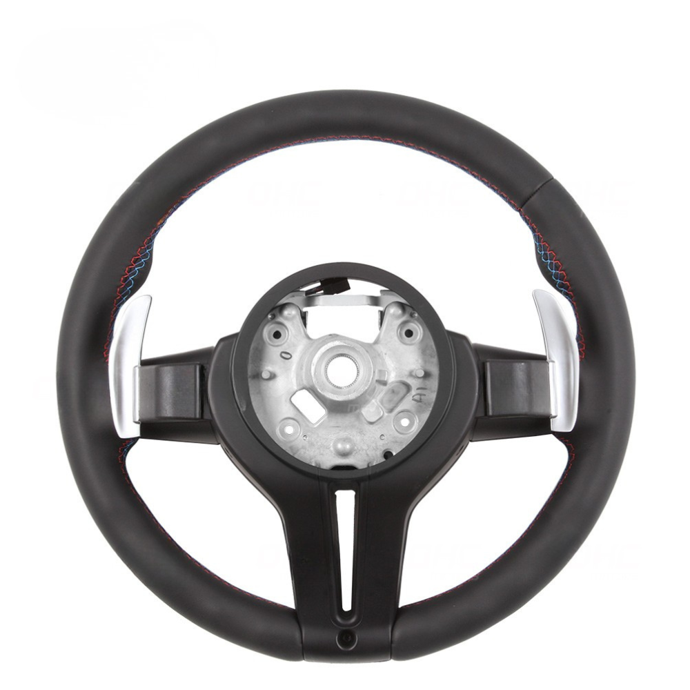Vekto BMW M Performance steering wheel for E90, E91, E92, E93, E70, E71, E72, X1 E84 models, black leather with sporty design