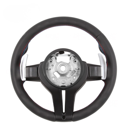 Vekto BMW M Performance steering wheel for E90, E91, E92, E93, E70, E71, E72, X1 E84 models, black leather with sporty design